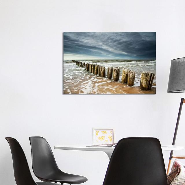 Poland, Baltic Sea, Dziwnow, Sunset I House of Hampton Size: 66.04cm H x 66.04cm W x 1.905cm D on Productcaster.