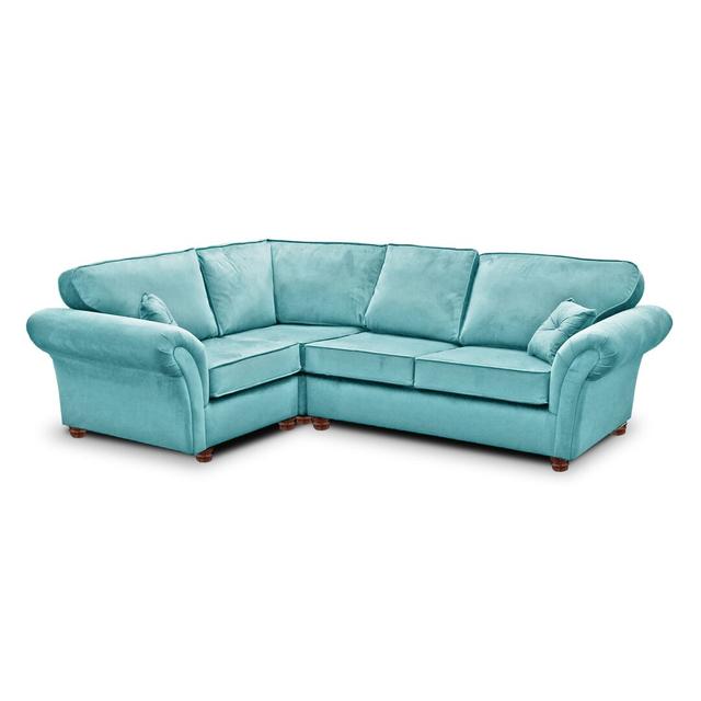 Lila Modular Corner Sofa Mercer41 Upholstery Colour: Turquoise, Orientation: Left Hand Facing on Productcaster.