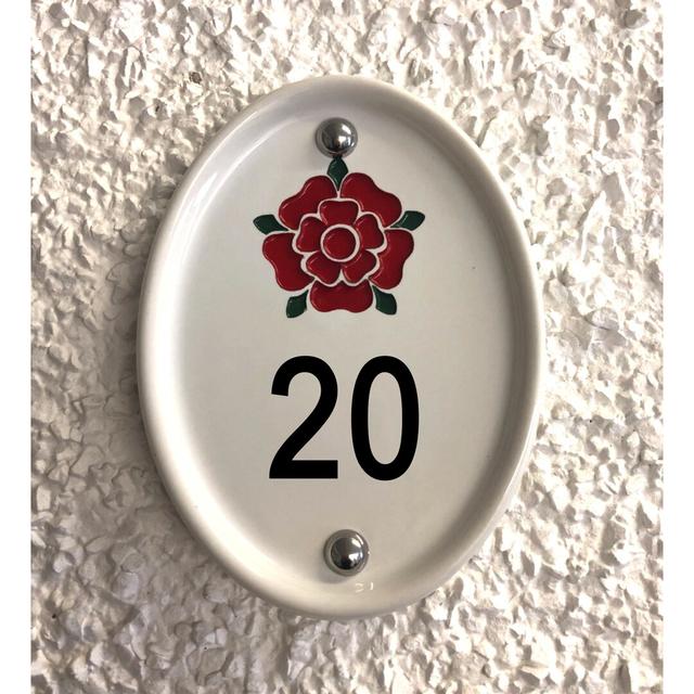 Grovebury 16.5cm H Ceramic House Number Dakota Fields Number: 20 on Productcaster.