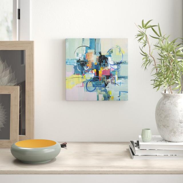 'Time Travel I' by Julie Joy Painting Print on Wrapped Canvas East Urban Home Size: 45cm H x 45cm W x 3.81cm D on Productcaster.