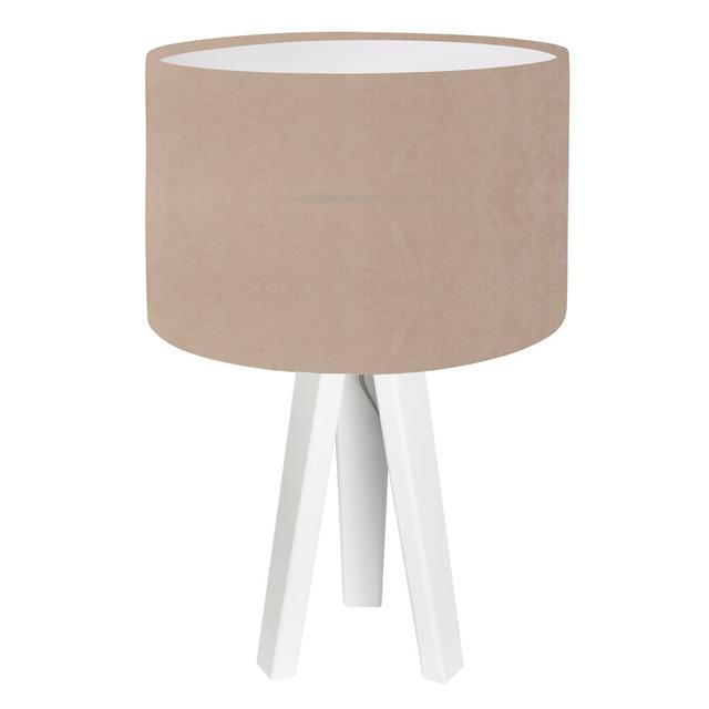 Hyman 45cm Tripod Table Lamp 17 Stories Base Finish: White, Shade Colour: White on Productcaster.