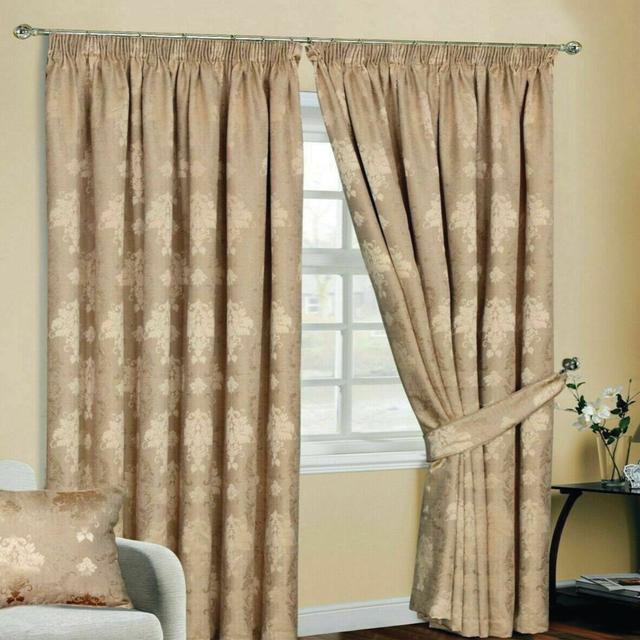 Aadvik Cotton Blend Blackout No Curtain Pair Astoria Grand Colour: Gold , Panel Size: 116 W x 182 D cm on Productcaster.