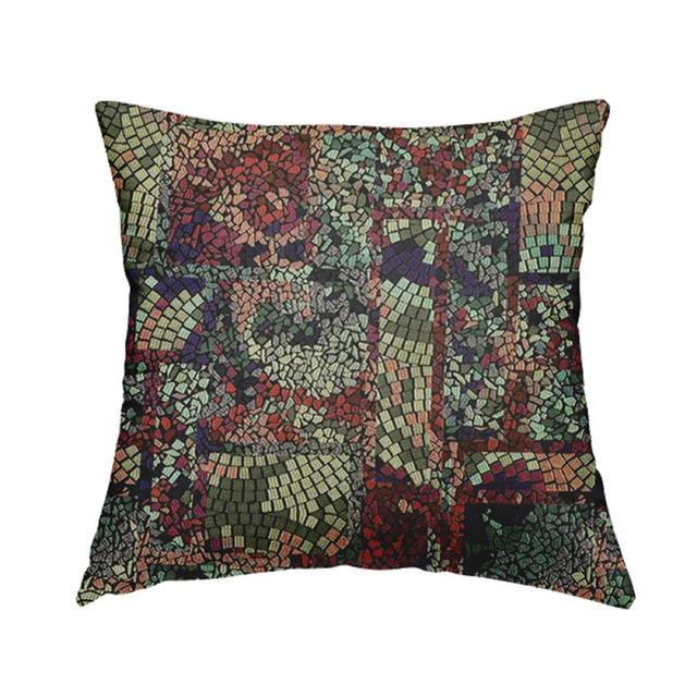 Wapakoneta Abstract Cushion with Filling Marlow Home Co. Colour: Purple, Size: 43cm H x 43cm W x 5cm D on Productcaster.