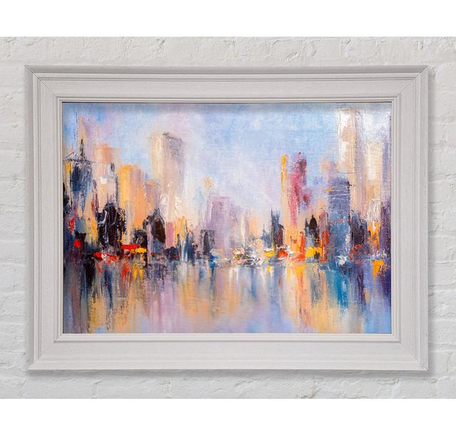 City In Acrylic Paints - Single Picture Frame Art Prints Ebern Designs Size: 29.7cm H x 42cm W x 8cm D on Productcaster.