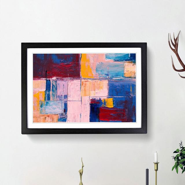 Abstract Art Painting Vol.342 by S.Johnson - Picture Frame Painting Print East Urban Home Frame Option: Black Framed, Size: 36cm H x 48cm W x 2cm D on Productcaster.