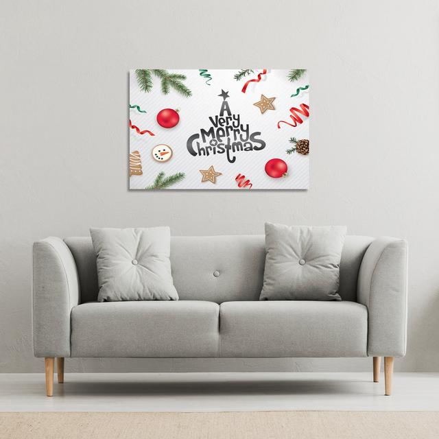 Christmas Gift Box - Wrapped Canvas Print The Seasonal Aisle Size: 152cm H x 152cm W on Productcaster.