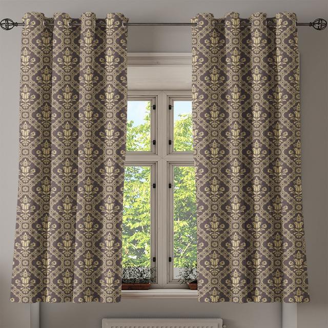 Thermovorhang-Set Napoli Medieval Victorian mit Ösen, halbtransparent (Set of 2) Astoria Grand Vorhanggröße: 140 cm B x 245 cm T on Productcaster.