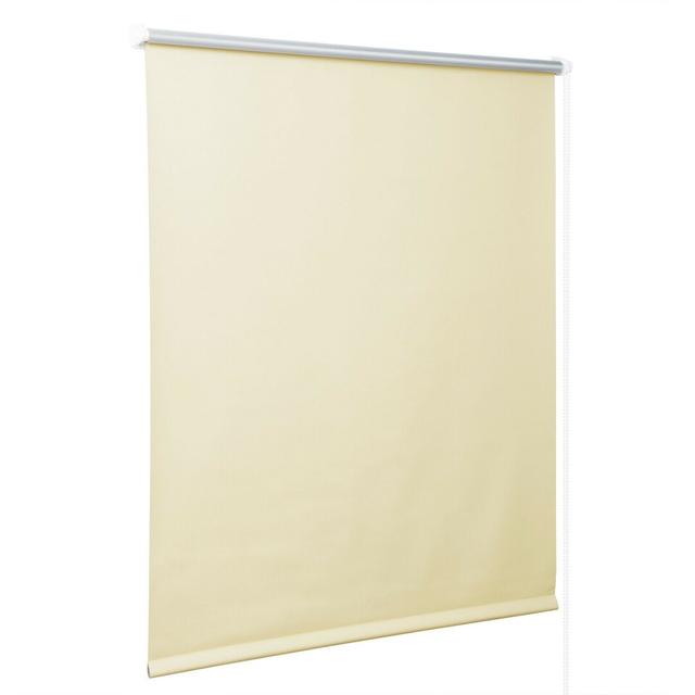 Verdunklungsrollo Blickdicht Thermorollo Klemmfix Ohne Bohren Seitenzugrollo ClearAmbient Größe: 210 L x 100 B cm, Ausführung: Beige on Productcaster.