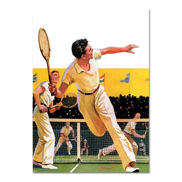 Rosalind Wheeler - Quadro - The Saturday Evening Post - Partita Doppio Di Tennis - Vetro Acrilico Plexi - 100X140 - Pronto Da Appendere - Quadri Moder on Productcaster.