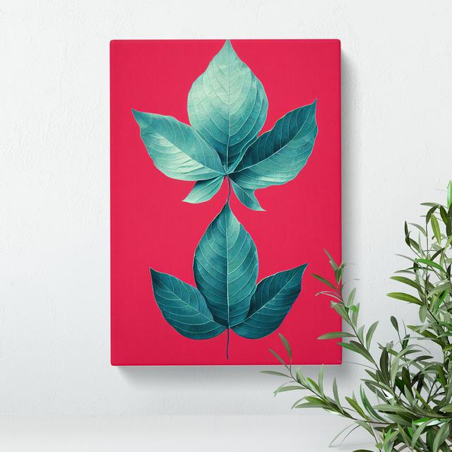 Precious Leaves - Wrapped Canvas Graphic Art ClassicLiving Size: 60cm H x 40cm W on Productcaster.