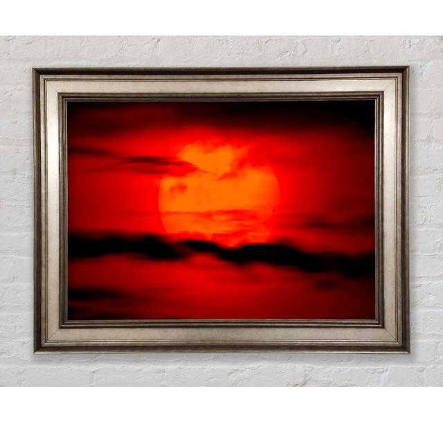 Red Sun Clouds - Print Bright Star Size: 84.1cm H x 142.2cm W x 8cm D on Productcaster.