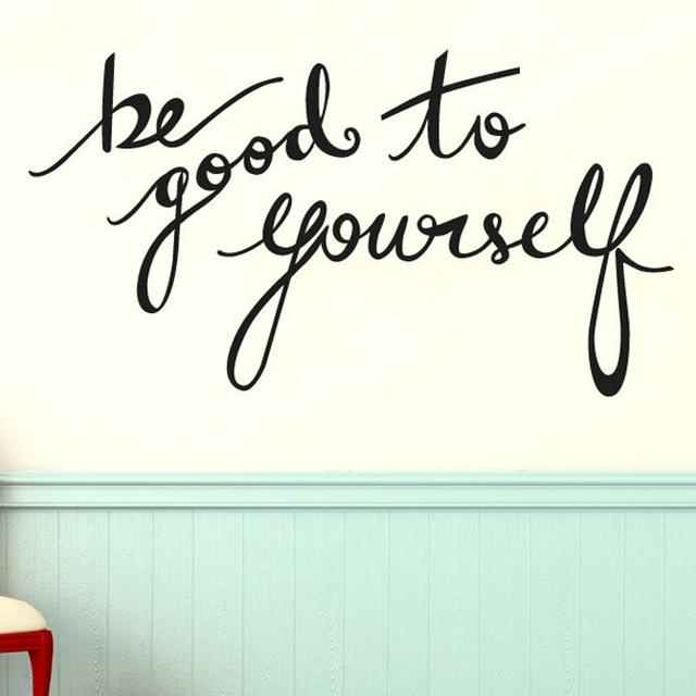 Be Good To Yourself Wall Sticker 17 Stories Size: Medium, Colour: Black on Productcaster.