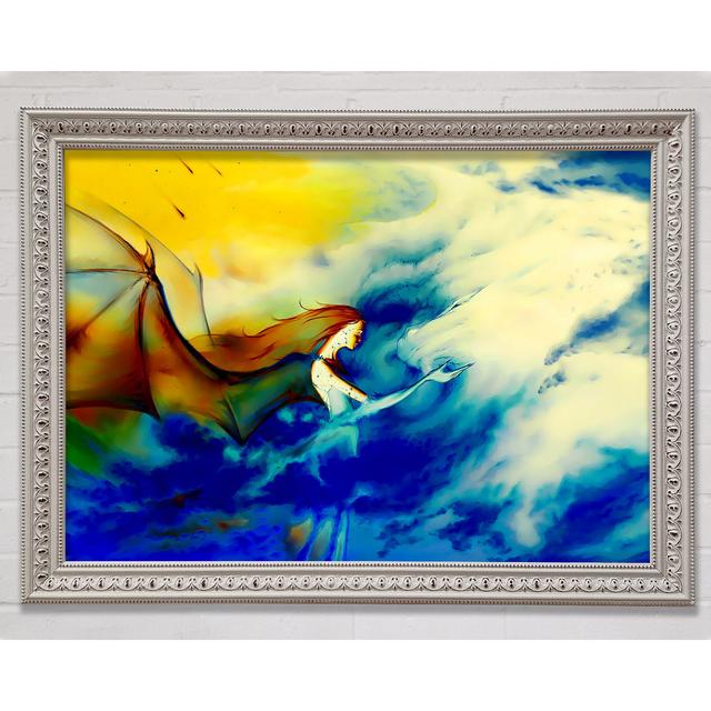 Fairy Dragon Clouds Framed Print Bright Star Size: 42cm H x 59.7cm W on Productcaster.