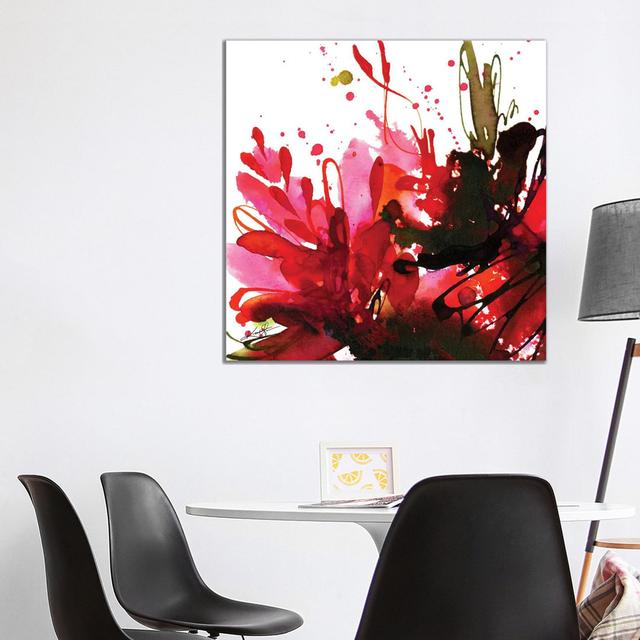 Abstract Floral LXXX by Kathy Morton Stanion - Wrapped Canvas Gallery-Wrapped Canvas Giclée Metro Lane Size: 93.98cm H x 93.98cm W x 1.91cm D on Productcaster.