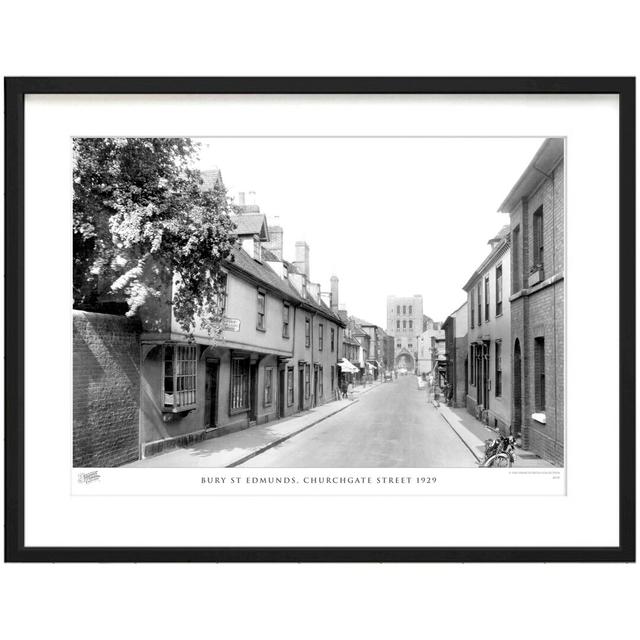 Bury St Edmunds, Churchgate Street 1929 - Single Picture Frame Print The Francis Frith Collection Size: 60cm H x 80cm W x 2.3cm D on Productcaster.