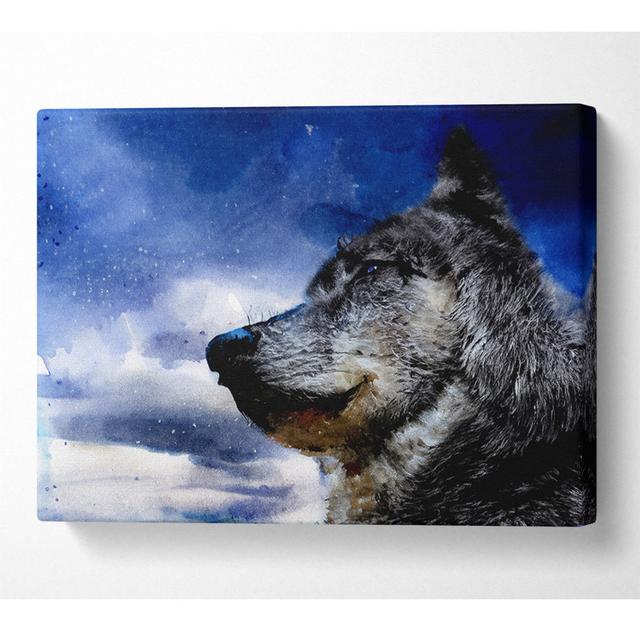 Wolf Clouds - Wrapped Canvas Art Prints Alpen Home Size: 66cm H x 106.6cm W x 10cm D on Productcaster.