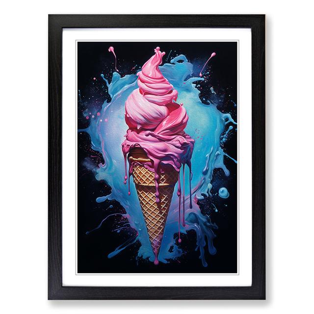 Ice Cream Gestural Marlow Home Co. Format: Black, Size: 64cm H x 46cm W x 2cm D on Productcaster.