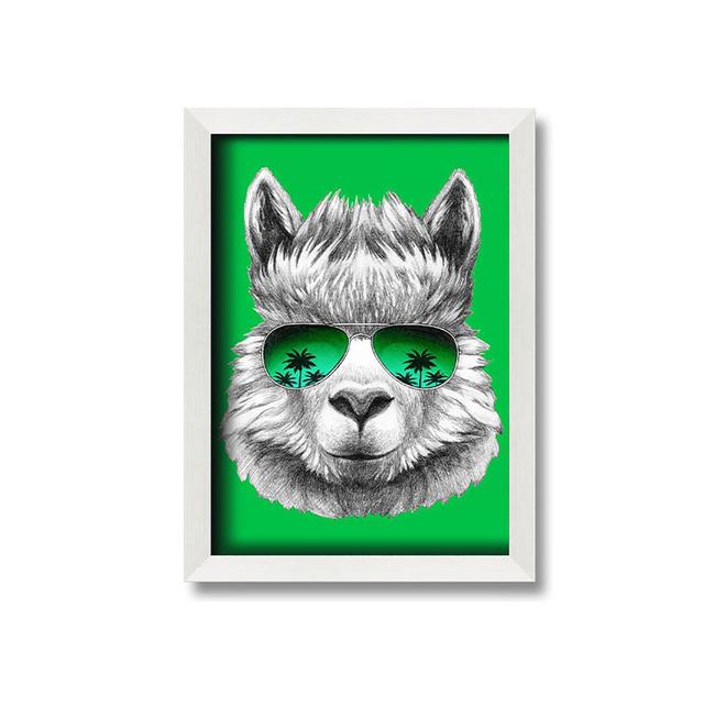 Llama Cool - Single Picture Frame Art Prints Maturi Size: 59.7cm H x 42cm W x 10cm D on Productcaster.