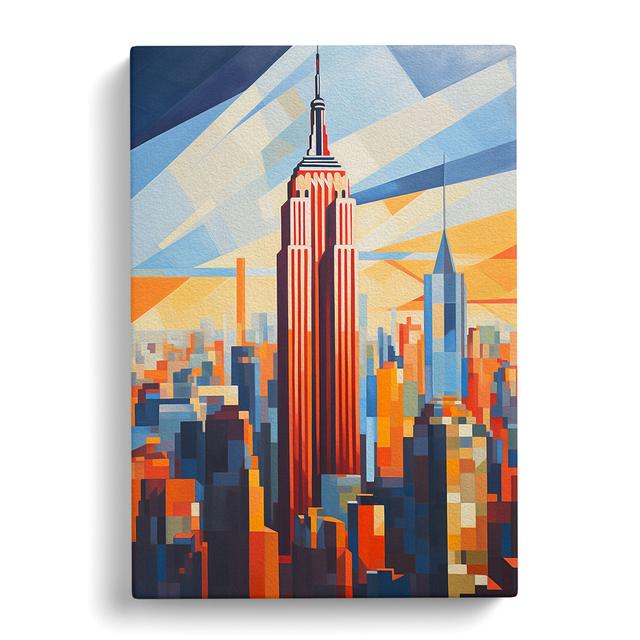 Empire State Building Hard Edge Painting No.2 - Art Prints 17 Stories Size: 76cm H x 50cm W x 3cm D on Productcaster.