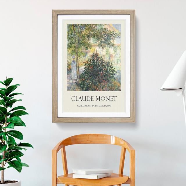 Camille in the Garden at Argenteuil by Claude Monet - Picture Frame Art Prints East Urban Home Size: 36cm H x 27cm W x 2cm D, Frame Option: Oak on Productcaster.