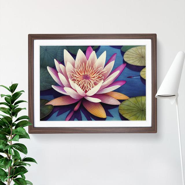 Glowing Water Lily Flower - Single Picture Frame Print ClassicLiving on Productcaster.