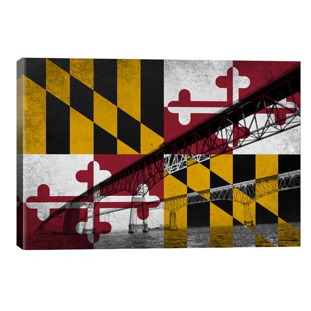 Maryland (Chesapeake Bay Bridge) - Print on Canvas East Urban Home Format: Wrapped Canvas, Size: 45.72cm H x 66.04cm W x 1.91cm D on Productcaster.