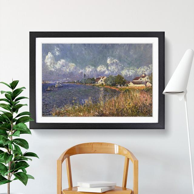 The Seine at Billancourt by Alfred Sisley - Picture Frame Painting East Urban Home Frame Option: Black Framed, Size: 36cm H x 48cm W x 2cm D on Productcaster.