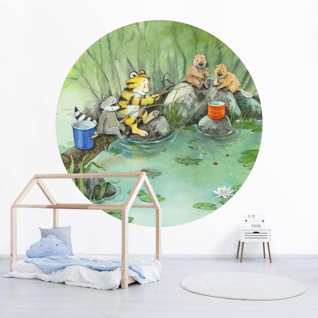 Ellerbe Matte Peel & Stick Mural Harriet Bee Size: 225cm L x 225cm W on Productcaster.