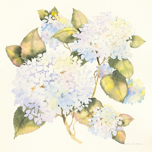 Hydrangeas by Kathleen Parr McKenna - No Frame Painting on Canvas Blue Elephant Size: 30cm H x 30cm W on Productcaster.