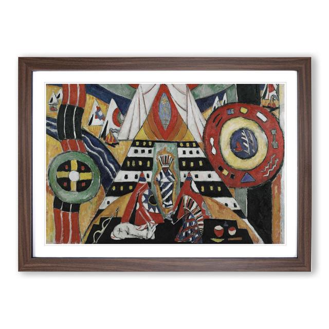 Indian Composition by Marsden Hartley - Picture Frame Painting East Urban Home Size: 36cm H x 48cm W x 2cm D, Frame Option: Walnut Framed on Productcaster.