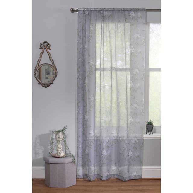 Hillingdon VOILE Standard Rod Pocket Curtain Panel Marlow Home Co. Panel Size: 150cm Width x 122cm Drop on Productcaster.