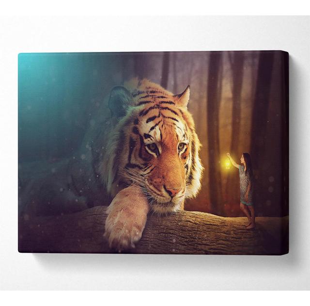 Visiting the Tiger Woman - Wrapped Canvas Art Prints Latitude Vive Size: 101.6cm H x 142.2cm W on Productcaster.