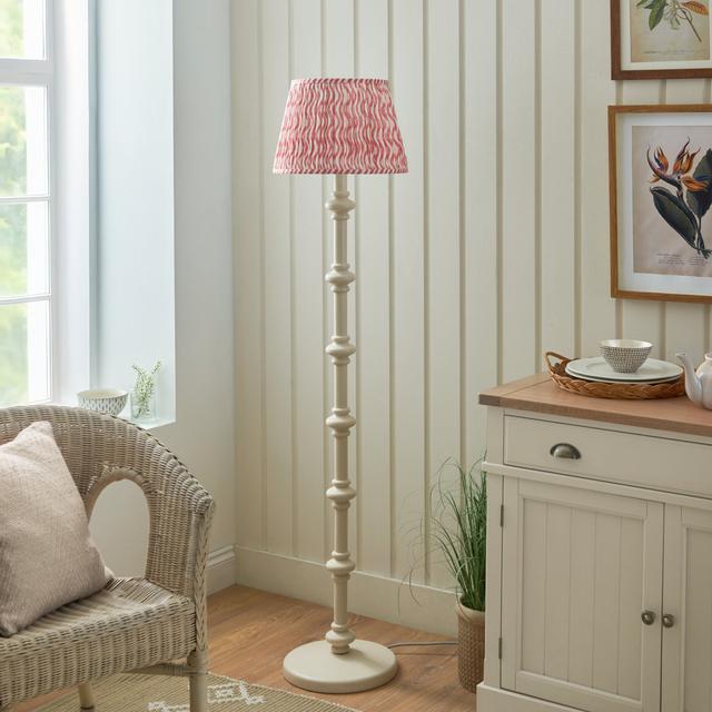 Carnaby 157cm Satin Traditional Floor Lamp Heritage Hues Shade Colour: Coral Pink on Productcaster.