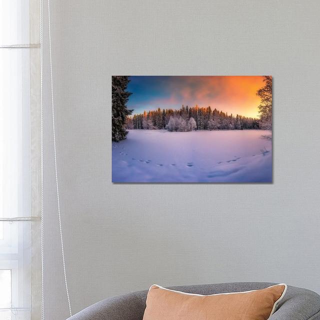 Winter Light by Lauri Lohi - Wrapped Canvas Print Alpen Home Size: 45.72cm H x 66.04cm W x 3.81cm D on Productcaster.