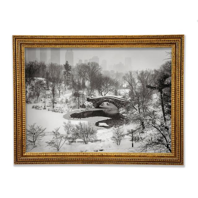 Snowing In Central Park - Single Picture Frame Art Prints Bright Star Size: 84.1cm H x 118.9cm W x 3cm D on Productcaster.