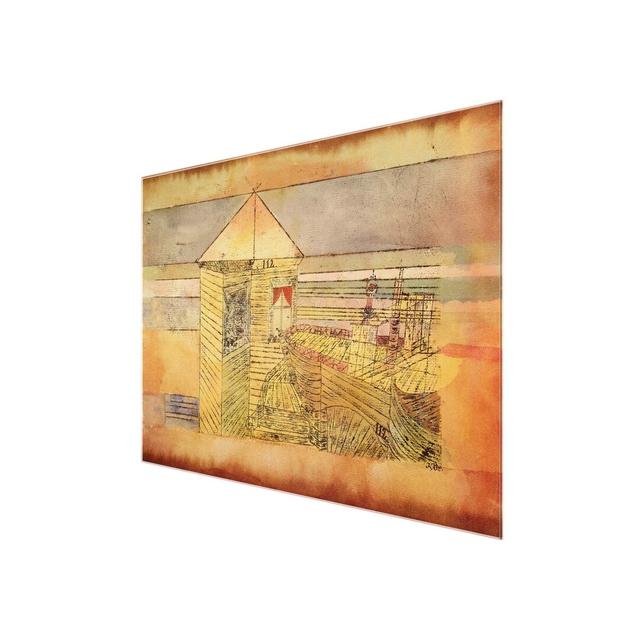 Wonderful Landing, or 112! by Paul Klee - Painting Print on Glass East Urban Home Size: 60 cm H x 80cm W x 0.4cm D on Productcaster.