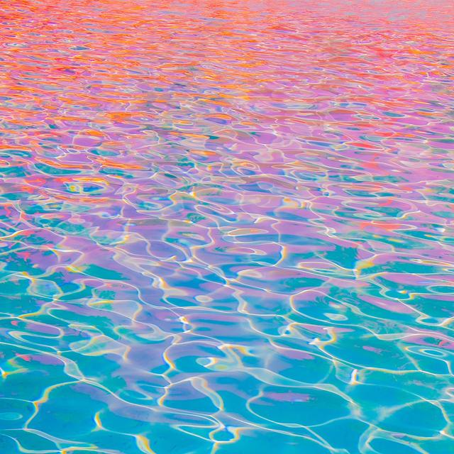 Blue And Pink Swimming Pool Ivy Bronx Size: 122cm H x 122cm W x 3.8cm D on Productcaster.