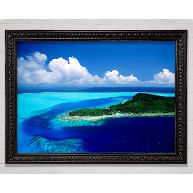 Turquoise Island Paradise - Single Picture Frame Art Prints Bright Star Size: 21cm H x 29.7cm W x 3cm D on Productcaster.