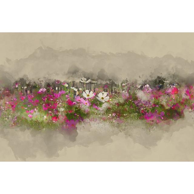 Abstract Flower Background - Wrapped Canvas Painting Metro Lane Size: 20cm H x 30cm W x 3.8cm D on Productcaster.