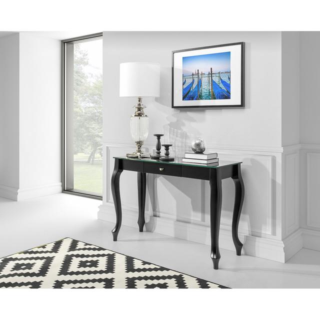 Kynlee 110cm Glass Top Console Table Lark Manor on Productcaster.