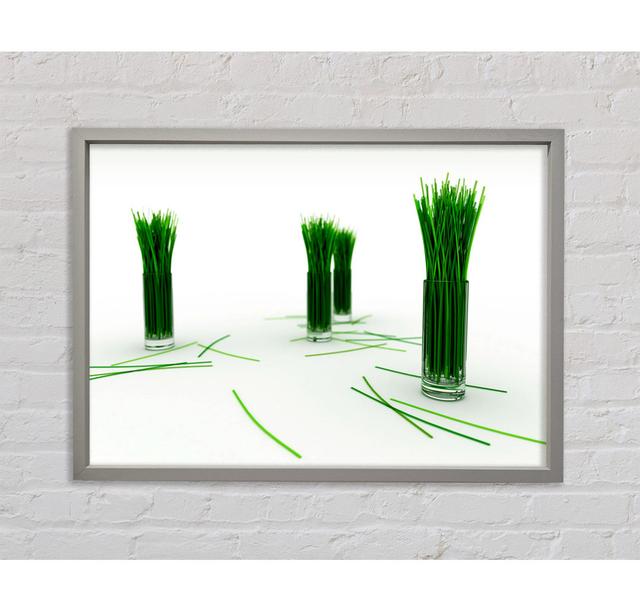 Wheat Glass Grass - Single Picture Frame Print on Canvas Ebern Designs Size: 84.1cm H x 118.9cm W x 3.3cm D on Productcaster.