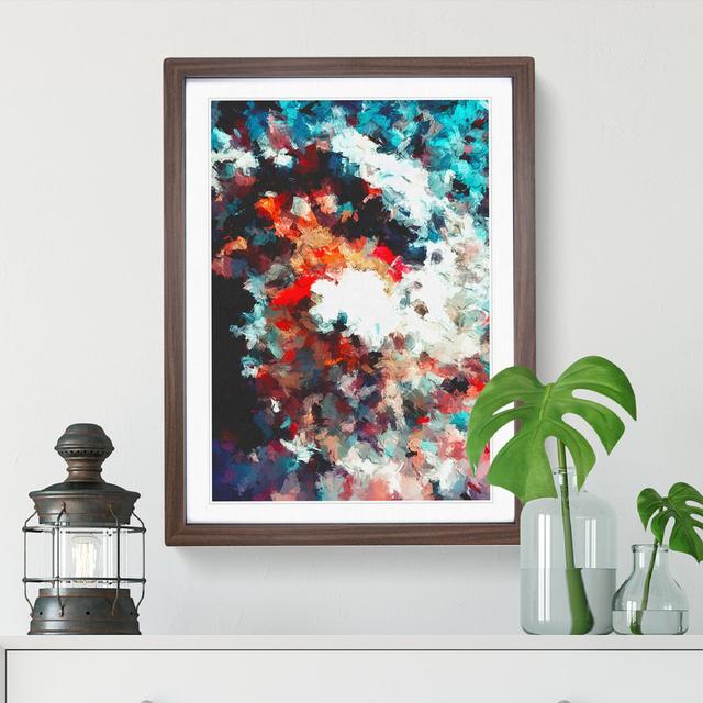 XV1022-3407X Passion Of Flowers Abstract - Art Prints Metro Lane Format: Walnut Framed, Size: 48cm H x 36cm W on Productcaster.