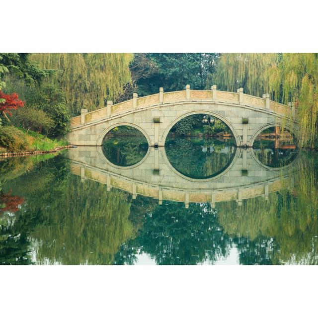 Tradicional Chinese Garden And Bridge by Uschools - No Frame Art Prints on Canvas 17 Stories Size: 61cm H x 91cm W on Productcaster.