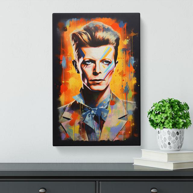 David Bowie Contemporary - Print on Canvas Marlow Home Co. Size: 76cm H x 50cm W x 3cm D on Productcaster.