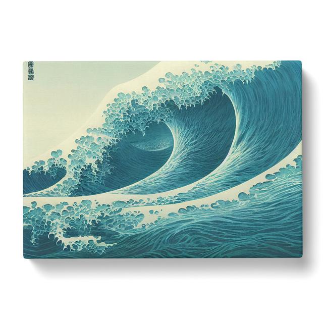 Bold Japanese Wave House of Hampton Size: 35cm H x 50cm W x 3cm D on Productcaster.