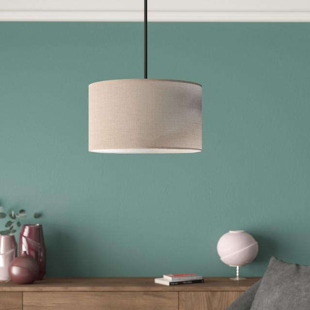 Lorcan 17cm H Cotton Drum Lamp Shade ( Screw On ) Zipcode Design Colour: Taupe, Size: 26m H x 45cm W x 45cm D on Productcaster.