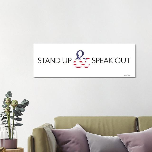 Stand Up And Speak Out von Susan Ball - Panoramaleinwand auf Leinwand Giclée auf Leinwand Ebern Designs Format: Leinen, Größe: 30,48 cm H x 91,44 cm B on Productcaster.