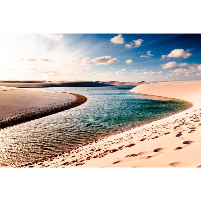 Lagoon At Lencois Maranhenses by Cokada - No Frame Art Prints on Canvas Beachcrest Home Size: 61cm H x 91cm W on Productcaster.