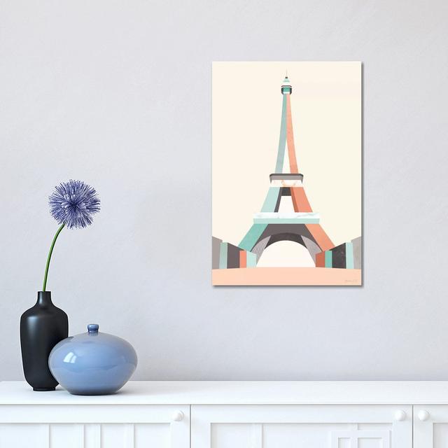 Graphic Pastel Architecture II by Green Lili - Wrapped Canvas Print ClassicLiving Size: 45.72cm H x 30.48cm W x 1.91cm D on Productcaster.