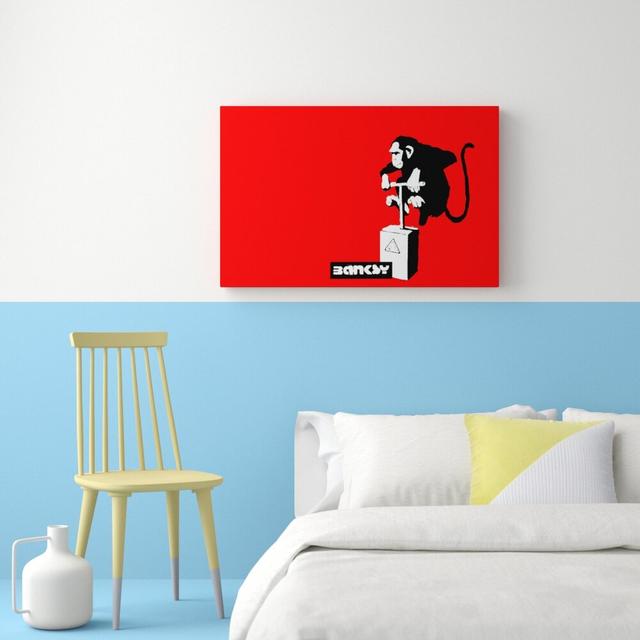 Monkey Detonator - Wrapped Canvas Graphic Art Print East Urban Home Size: 66 cm H x 101.6 cm W on Productcaster.